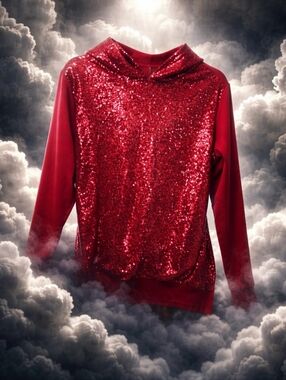 Cato Hooded Sequin  "Sweatshirt" Size S